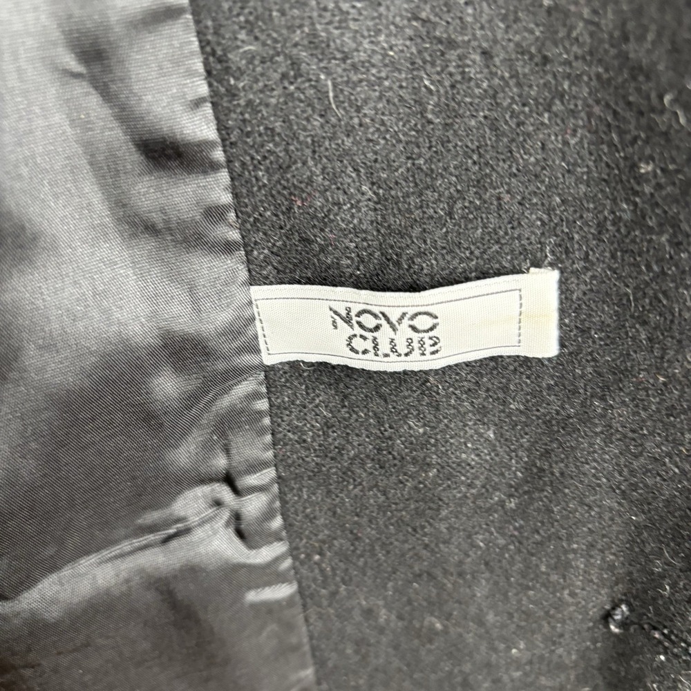 Novo Club Womens Wool Blazer‎ Velvet Collar Relaxed Fit Size 6 Black Vtg Office - Picture 6 of 8